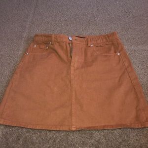 Brown orange skirt